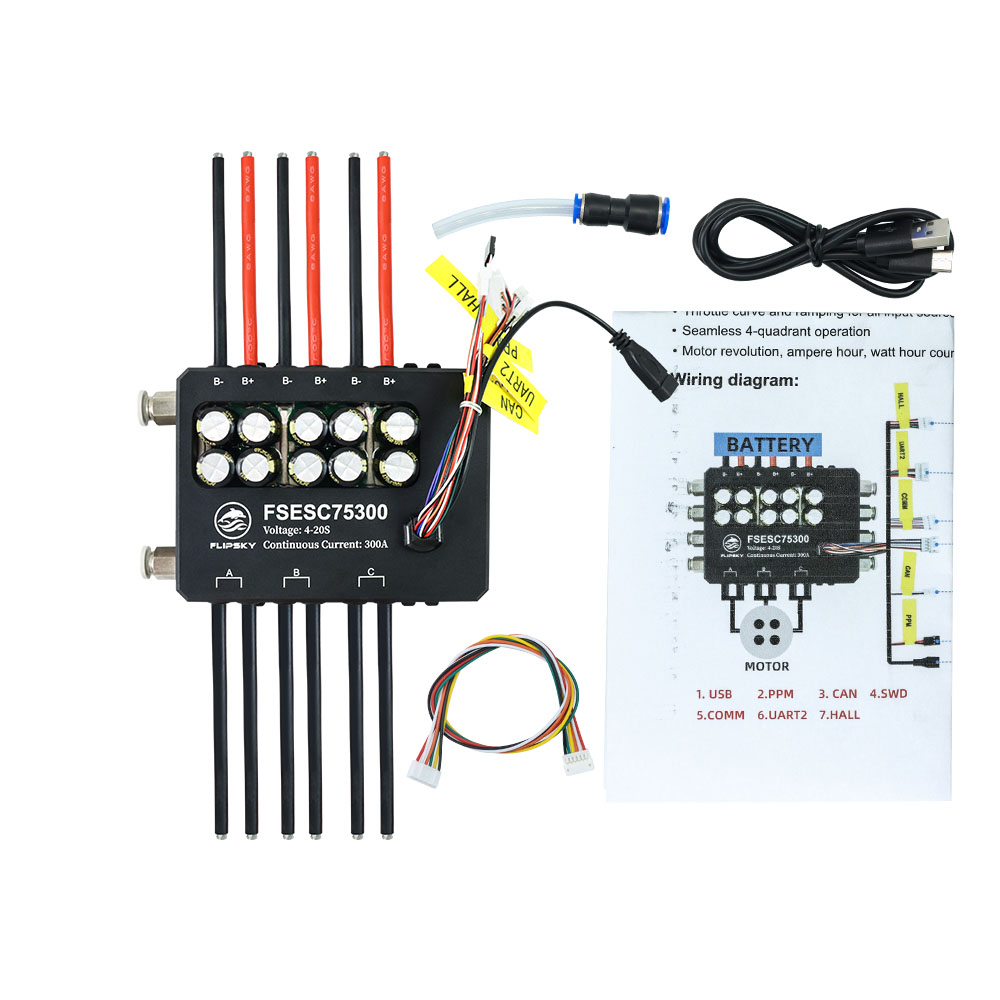 Flipsky FSESC 75300 84 в мощны – обзор и цена Vesc 75300 High Current Esc